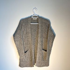 Madewell Open-Front Heathered Gray Cardigan